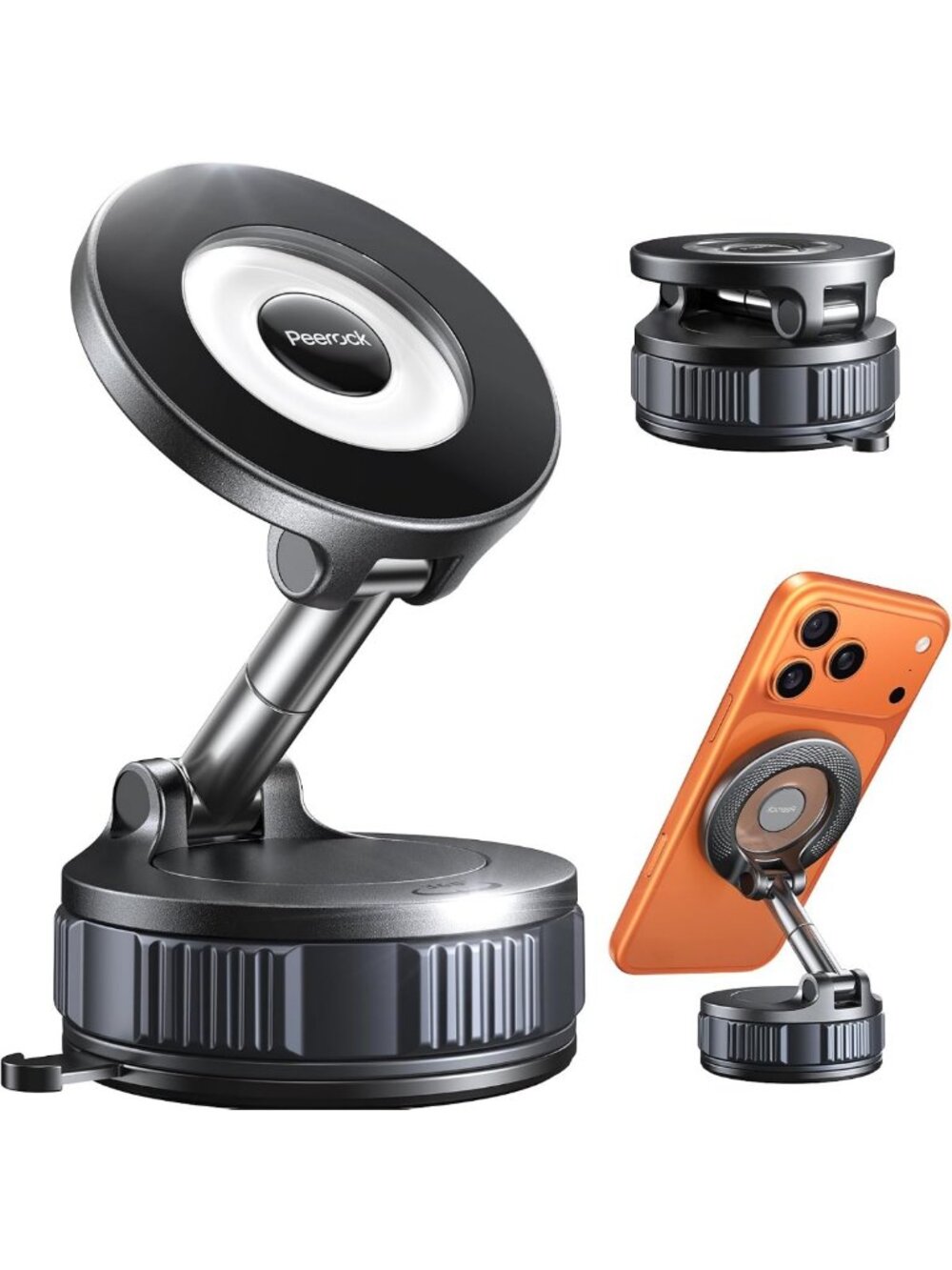 Strong Suction Magnetic Car Phone Holder - 360° Adjustable for iPhone 17-12 Pro